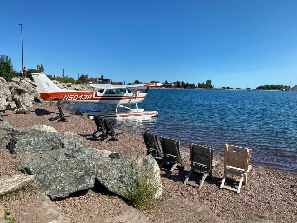 Cessna Plane on Lake Superior