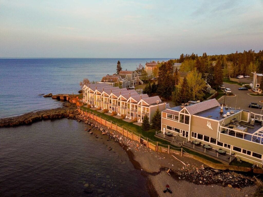 Bluefin Bay in the Spring along the shoreline