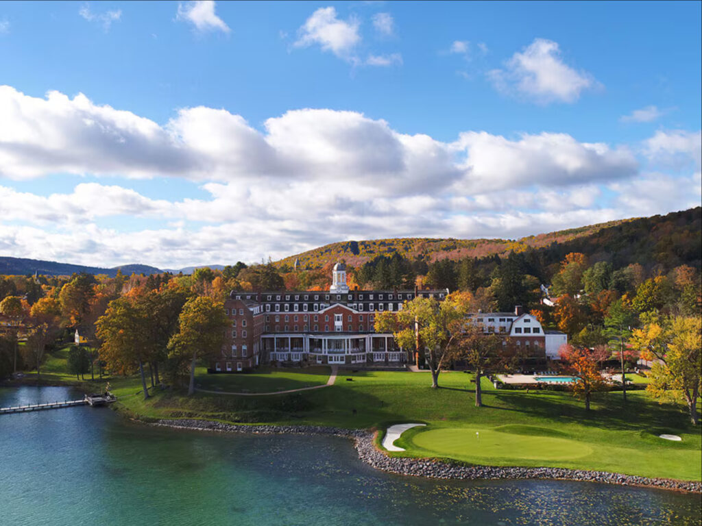 Otsego Resort Aerial view with waterfront property