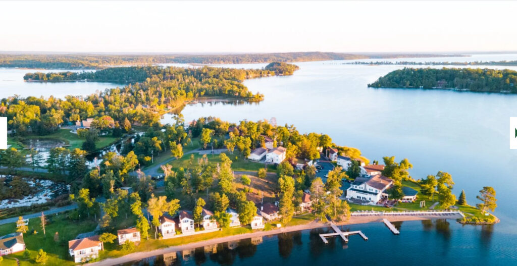 Aerial view of Maddens on Gull Lake