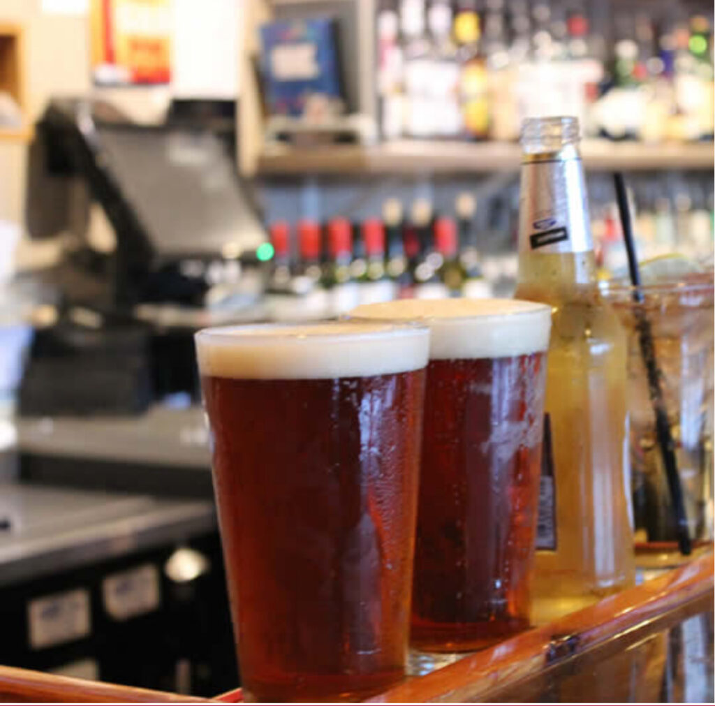 Beers on the Bar at Cowboys