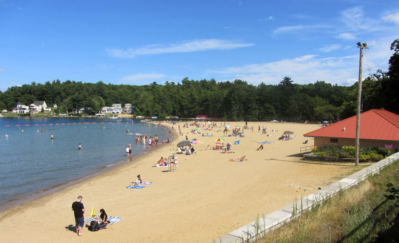 Aerial view of Weirs Beach