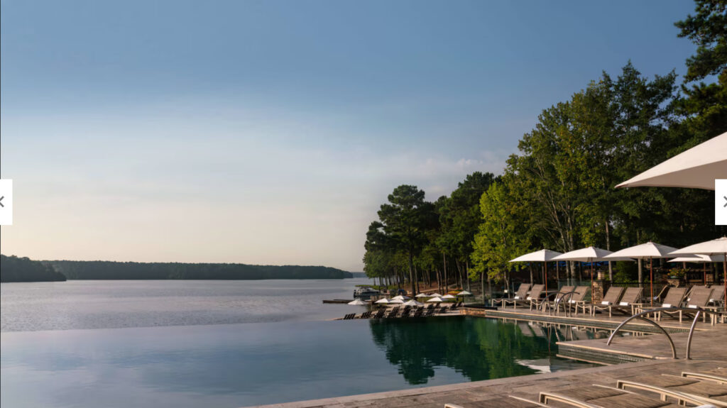 Ritz Carlton Infinity pool overlooking Lake Oconee