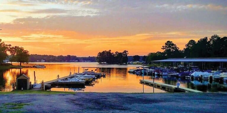 South Shore of Lake Murray at Sunset